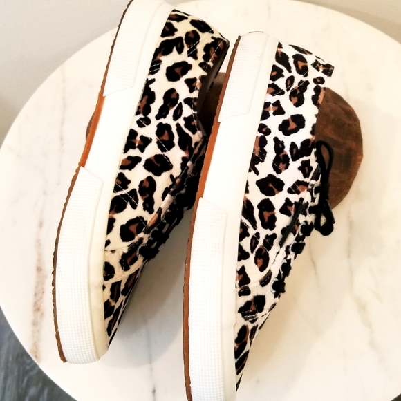 Superga Animal Print Cheetah Print Velour Velvet Sneakers - Picture 7 of 16
